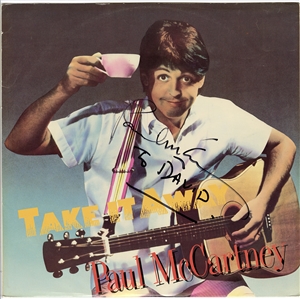 Paul McCartney Signed "Take It Away" Album (JSA & REAL)