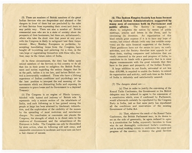 Winston Churchill Signed “Why Lose India? 1930's Pamphlet