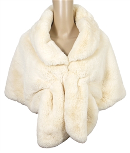 Audrey Hepburn Owned & Worn White Faux Fur Jacket