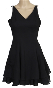 Sharon Tate Owned & Worn Black Silk Sleeveless Mini-Dress