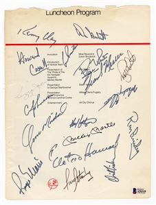 New York Yankees Greats Signed Mickey Mantle “Pride of the Yankees” Award Program With Mantle and Maris -18 Signatures (Beckett)