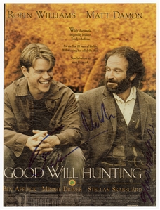 Robin Williams & Matt Damon Signed “Good Will Hunting" Movie Print