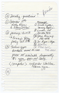 Madonna Handwritten To-Do List