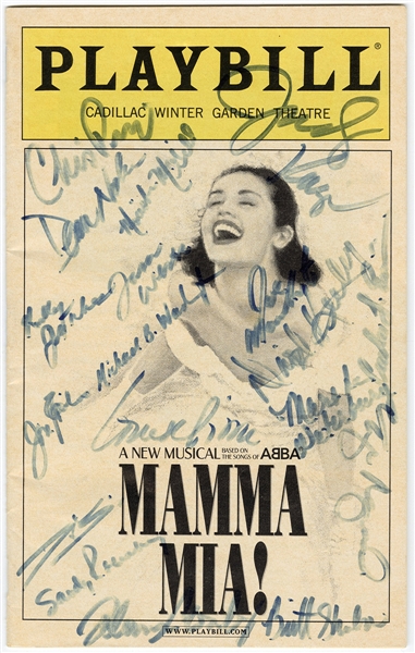 "Mamma Mia" Original Broadway Cast Signed Playbill