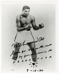 Muhammad Ali Incredible Signed Photograph With Inspirational Inscription (JSA)