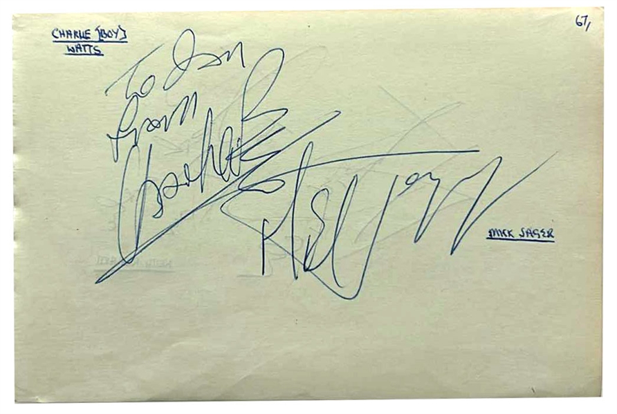 The Rolling Stones Signed Cuts (3) With Brian Jones (REAL)