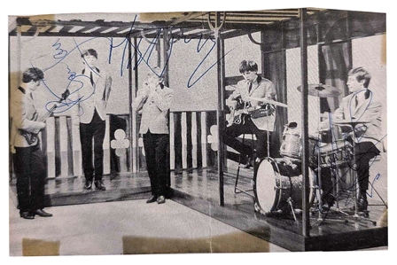 The Rolling Stones Brian Jones, Mick Jagger & Charlie Watts Signed Magazine Photograph (REAL)