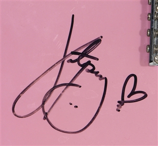 Katy Perry Owned, Stage Played, Smashed & Signed Circa 2009 Iconic “Hello Kitty Guitar with Signed Setlist