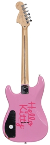 Katy Perry Owned, Stage Played, Smashed & Signed Circa 2009 Iconic “Hello Kitty Guitar with Signed Setlist