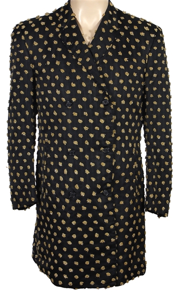James Brown Stage Worn Custom Black Jacket with Sparkling Rosettes