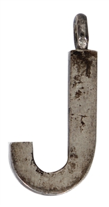 Janis Joplin Owned Sterling Silver “J" Charm