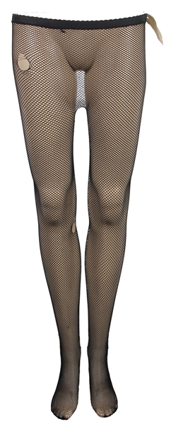 Madonna Owned & Stage Worn Black Fishnet Stocking - Worn Throughout “The Girlie Show" In 1993