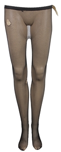 Madonna Owned & Stage Worn Black Fishnet Stocking - Worn Throughout “The Girlie Show" In 1993