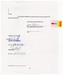 Timbaland “Tim Mosley" Signed Management Contract