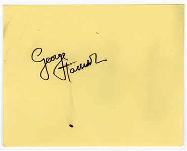 George Harrison Signed Cut