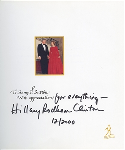 Hillary Clinton Signed “An Invitation To The White House" Book