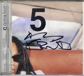 Lenny Kravitz Signed "5" CD Cover
