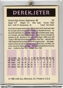1992 Little Sun Derek Jeter High School Prospects #2