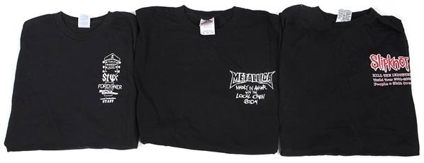 Metallica, Foreigner & Slipknot Local Crew T-Shirts (3)