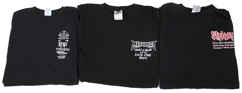 Metallica, Foreigner & Slipknot Local Crew T-Shirts (3)