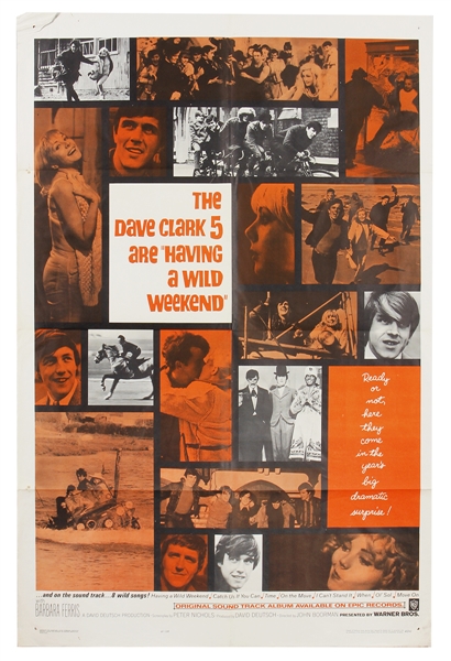 The Dave Clark 5 Are “Having A Wild Weekend" Movie Soundtrack Poster