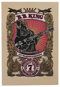 2006 B.B. King 80 Year Celebration Silkscreen Concert Poster Signed by Artist Gary Houston