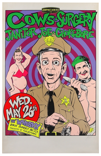 Coop Signed Andy Griffith Show Cows/Surgery/Janitor Joe/Chokebore Limited Edition Poster