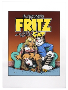 Robert Crumb Signed “Fritz the Cat" Limited Serigraph #130/200
