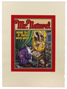 Robert Crumb Signed “Mr. Natural Profane Tales of That Old Mystic Madcap" Book Cover Art Limited Serigraph #98/210 (Wildwood Serigraph, 2003)