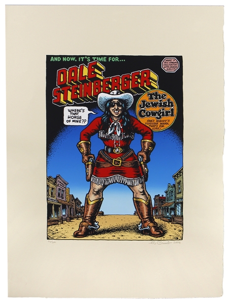 Robert Crumb Signed “Dale Steinberger The Jewish Cowgirl"Limited Serigraph #23/200 (Wildwood Serigraph, 2004)