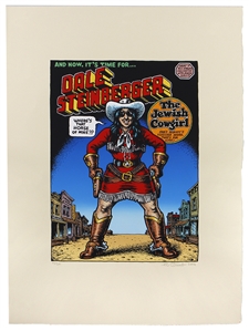 Robert Crumb Signed “Dale Steinberger The Jewish Cowgirl"Limited Serigraph #23/200 (Wildwood Serigraph, 2004)