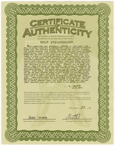 Robert Crumb Signed “Dale Steinberger The Jewish CowgirlLimited Serigraph #23/200 (Wildwood Serigraph, 2004)