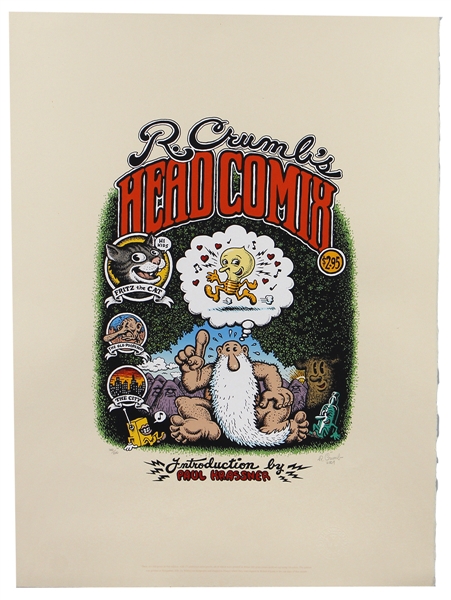 Robert Crumb Signed “Head Comix" Book Cover Art Limited Serigraph #140/200 (Wildwood Serigraphs, 2001)