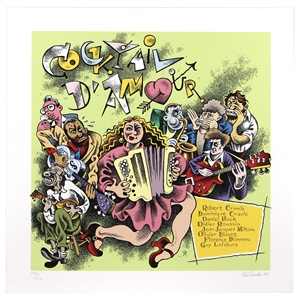Robert Crumb Les Primitives Du Futur: “World Musette" Signed Limited Edition Album Cover Serigraph #11/130 (2001)
