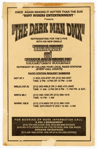 DMX “The Dark Man DMX" Original Flyer Circa 1994