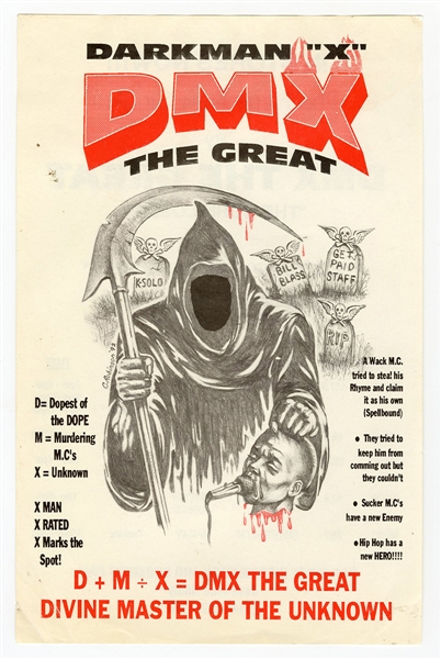 DMX “Dark Man X - DMX The Great" Original Flyer Circa 1994