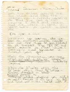 DMX “Its Just an Illusion" & “Once Upon a Time" Handwritten Lyrics Circa 1992