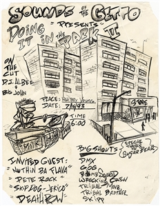 DMX Original One-Of-A-Kind 7/16/1993 Hand Drawn Concert Flyer
