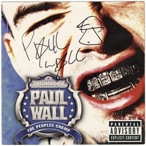 Paul Wall Signed “The Peoples Champ" CD Cover