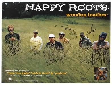 Nappy Roots Signed “Wooden Leather" Album Poster