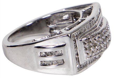 Tupac Shakur Owned & Worn White Gold & Diamond Ring