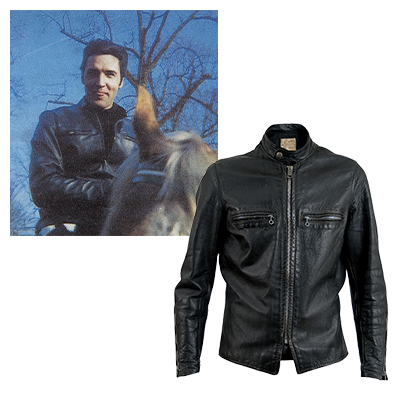 Elvis Presley Owned and Worn Nudie's Black Leather Café Racer Vintage Jacket 