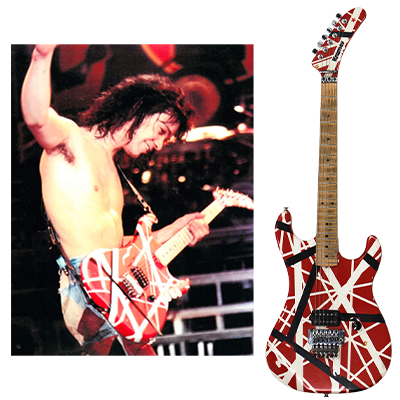 Kramer Custom Red/White/Black Striped Guitar Dating to 1985 - Attributed to Eddie Van Halen