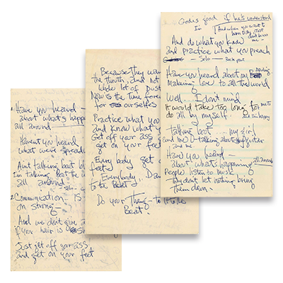 Jimi Hendrix 1970 Straight Ahead Handwritten Working Lyrics (REAL)