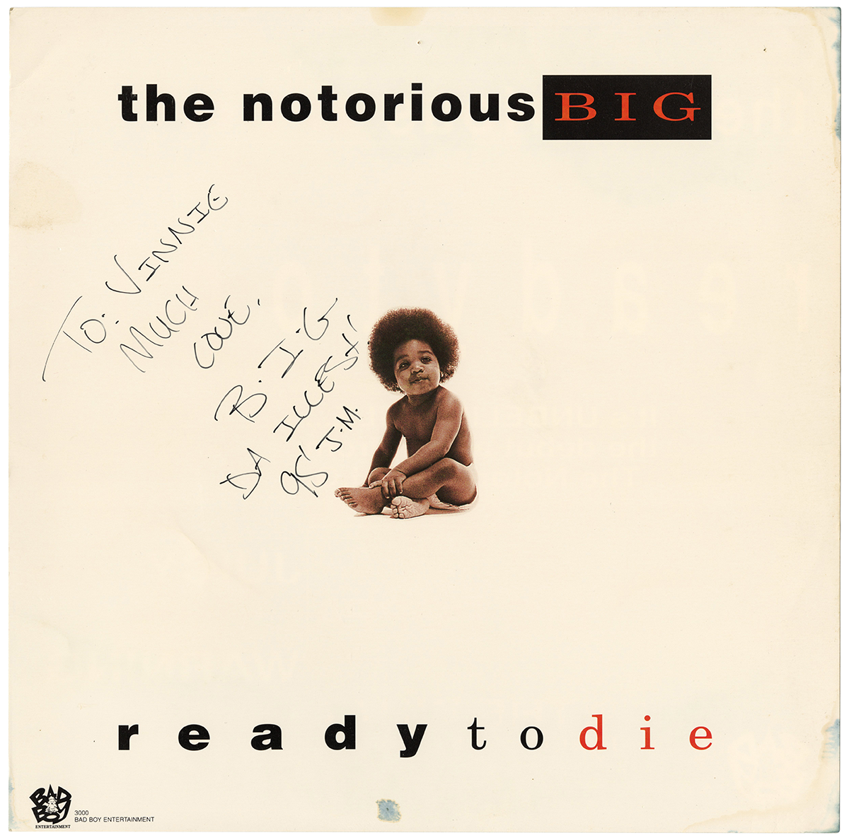 The Notorious B.I.G. Signed Ready to Die Album Flat (JSA)